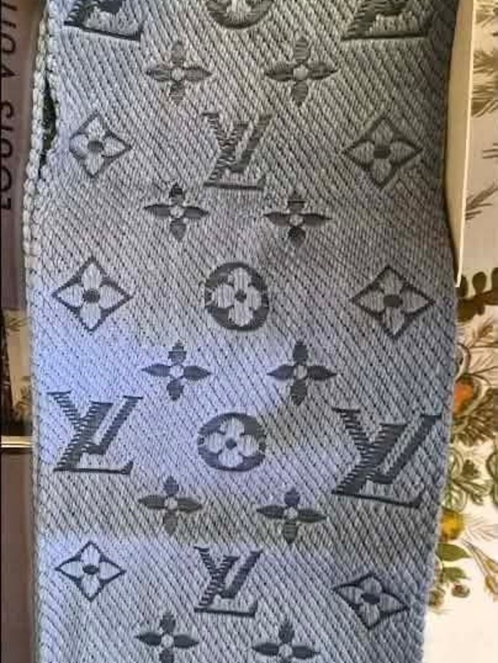 Louis Vuitton Monogram  Scarf in Dark Gray Color